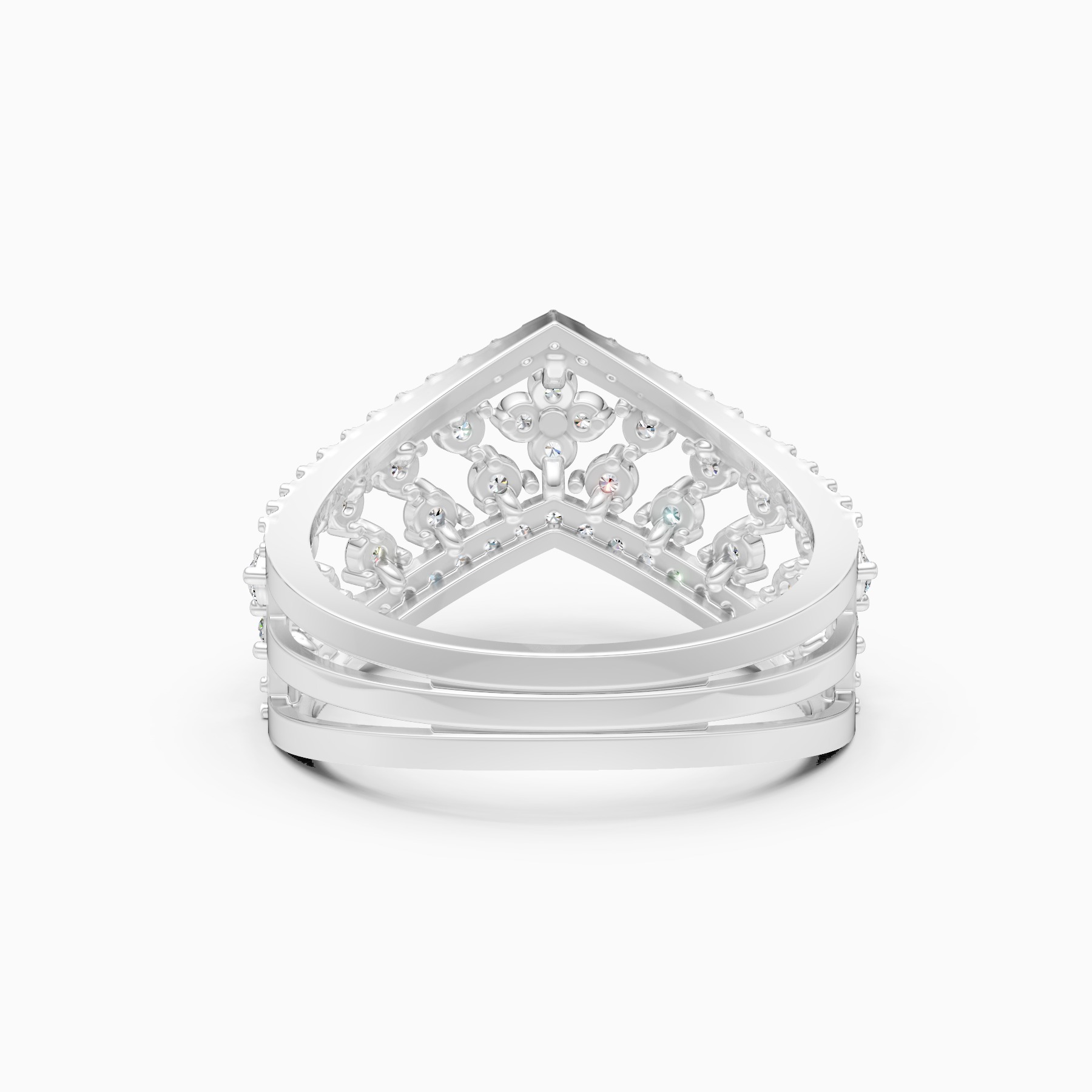 Crown Charm Lab Grown Diamond Ring